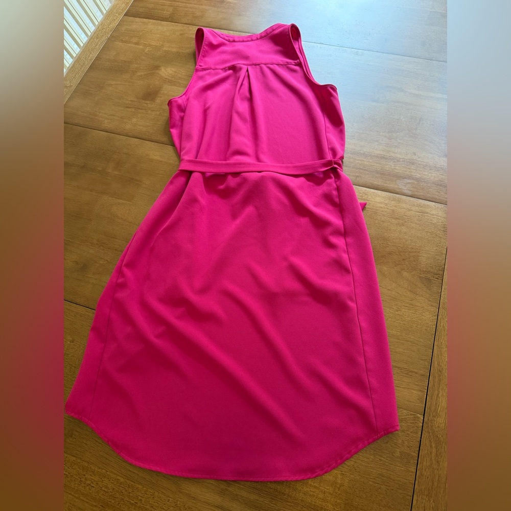 Banana Republic Elegant Pink Sleeveless Dress with pockets size 4 EUC - Picture 6 of 9